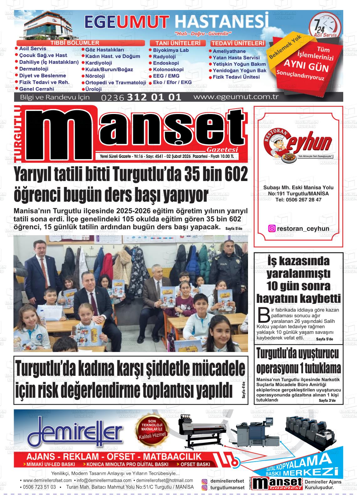 Manisa Turgutlumanset 02.02.2026