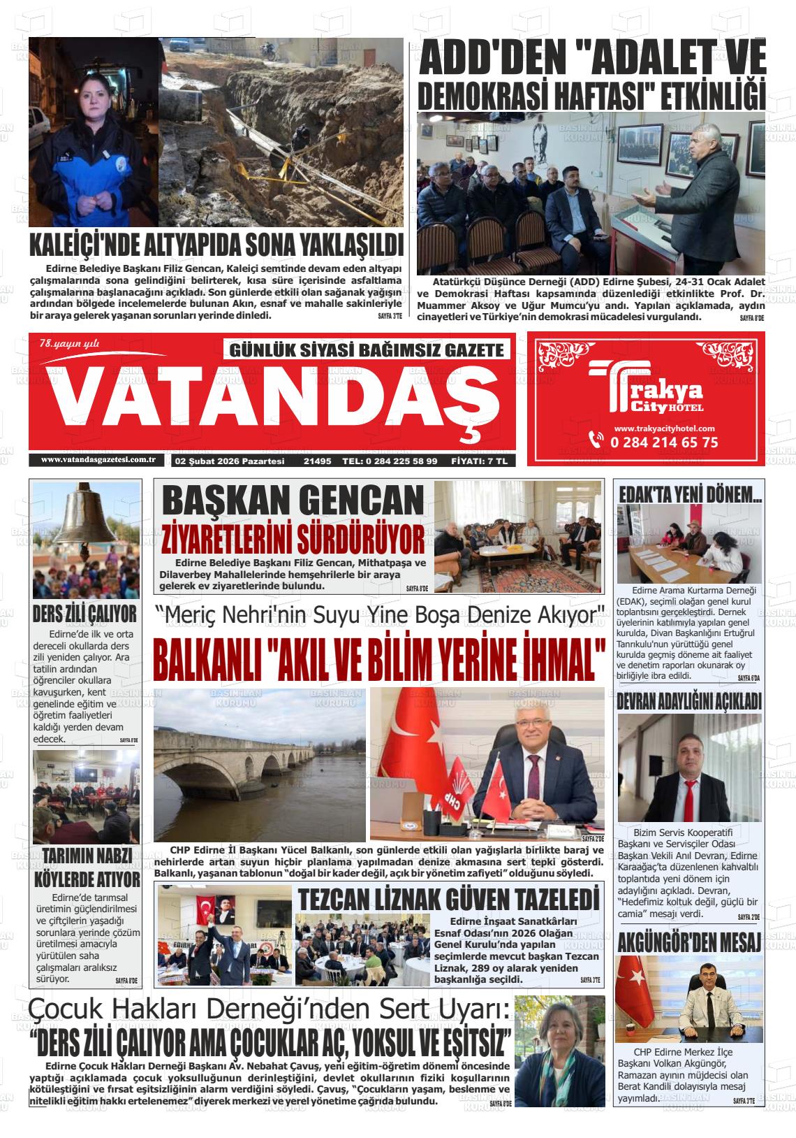 Edirne Vatandas 02.02.2026