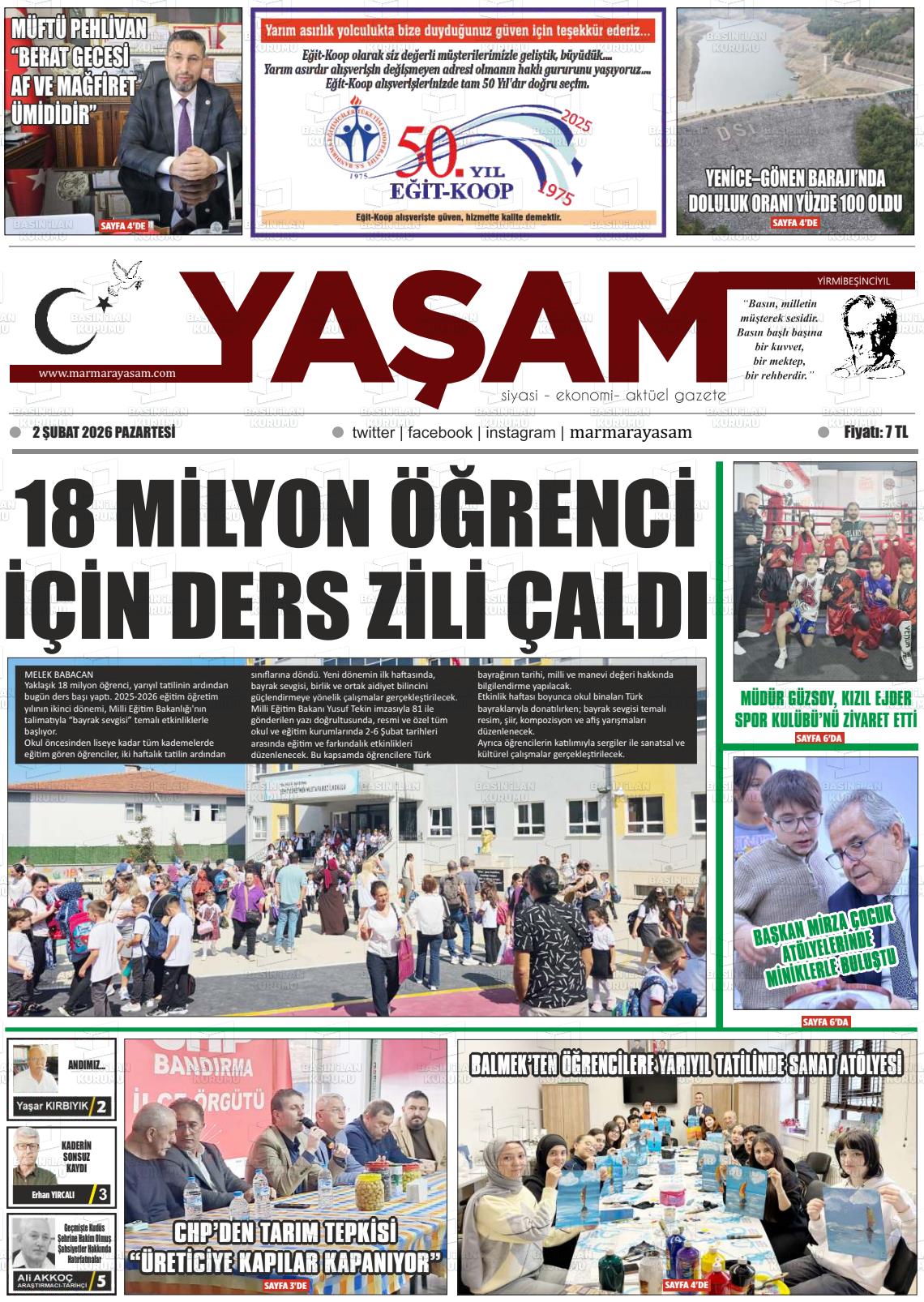 Canakkale Yasam 02.02.2026
