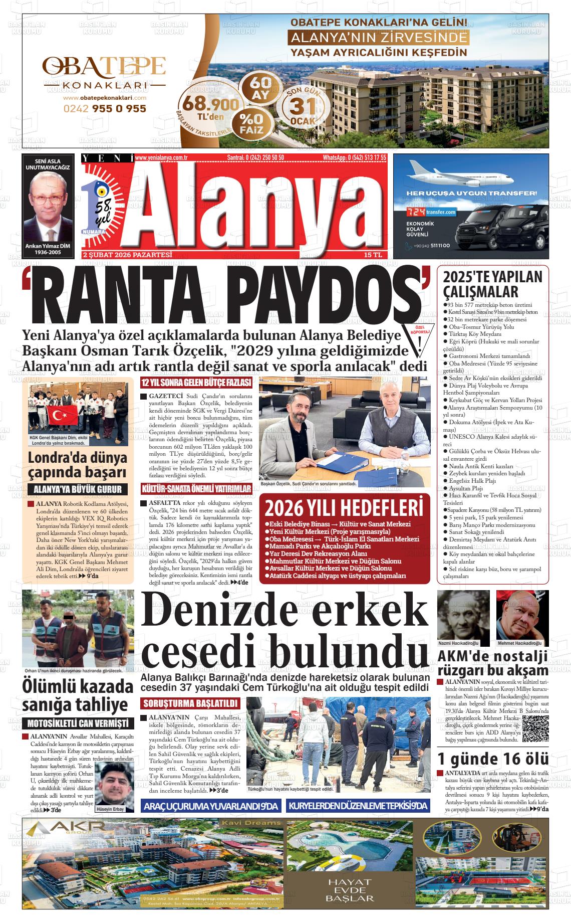 Antalya Yenialanya 02.02.2026