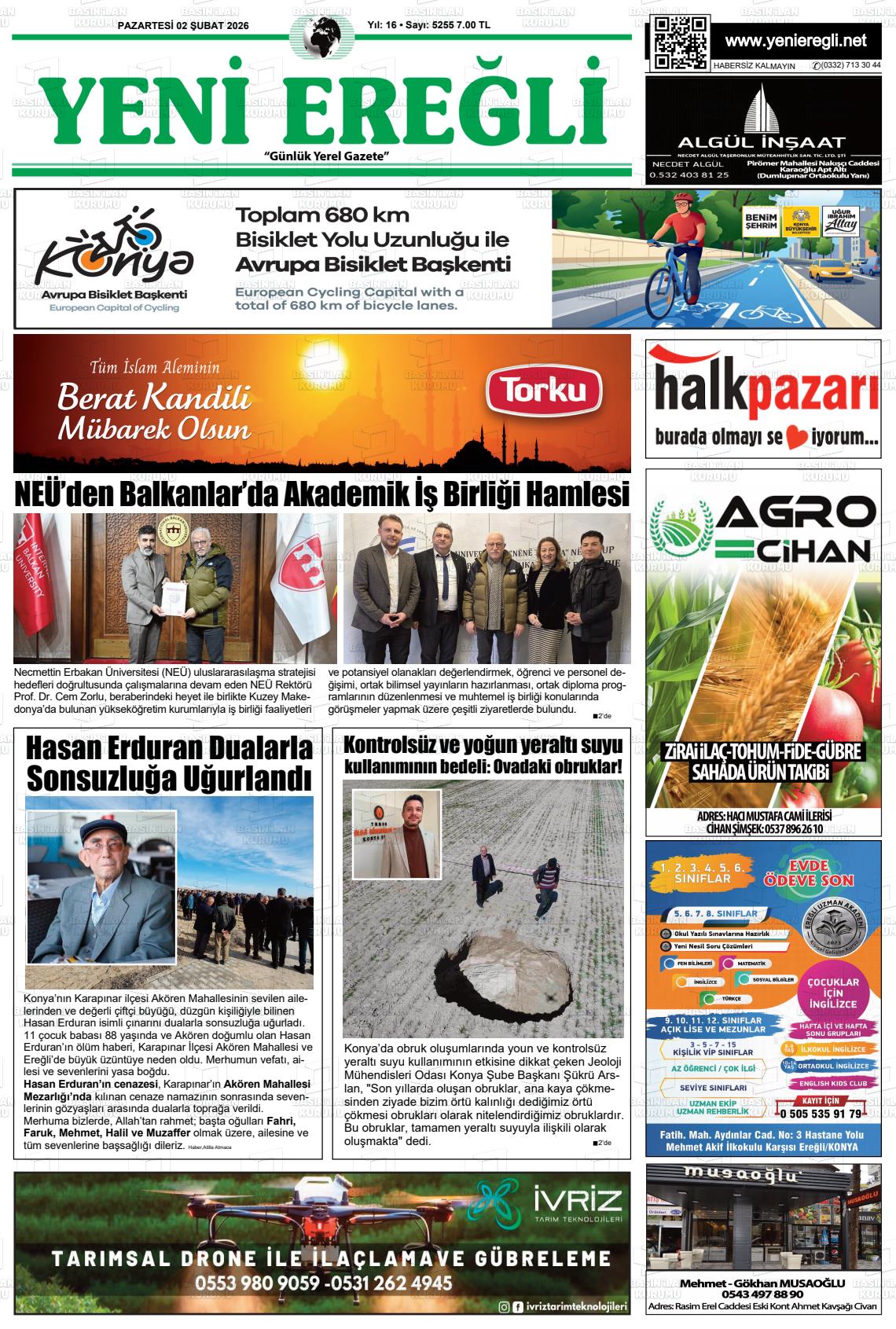 Konya Yenieregli 02.02.2026