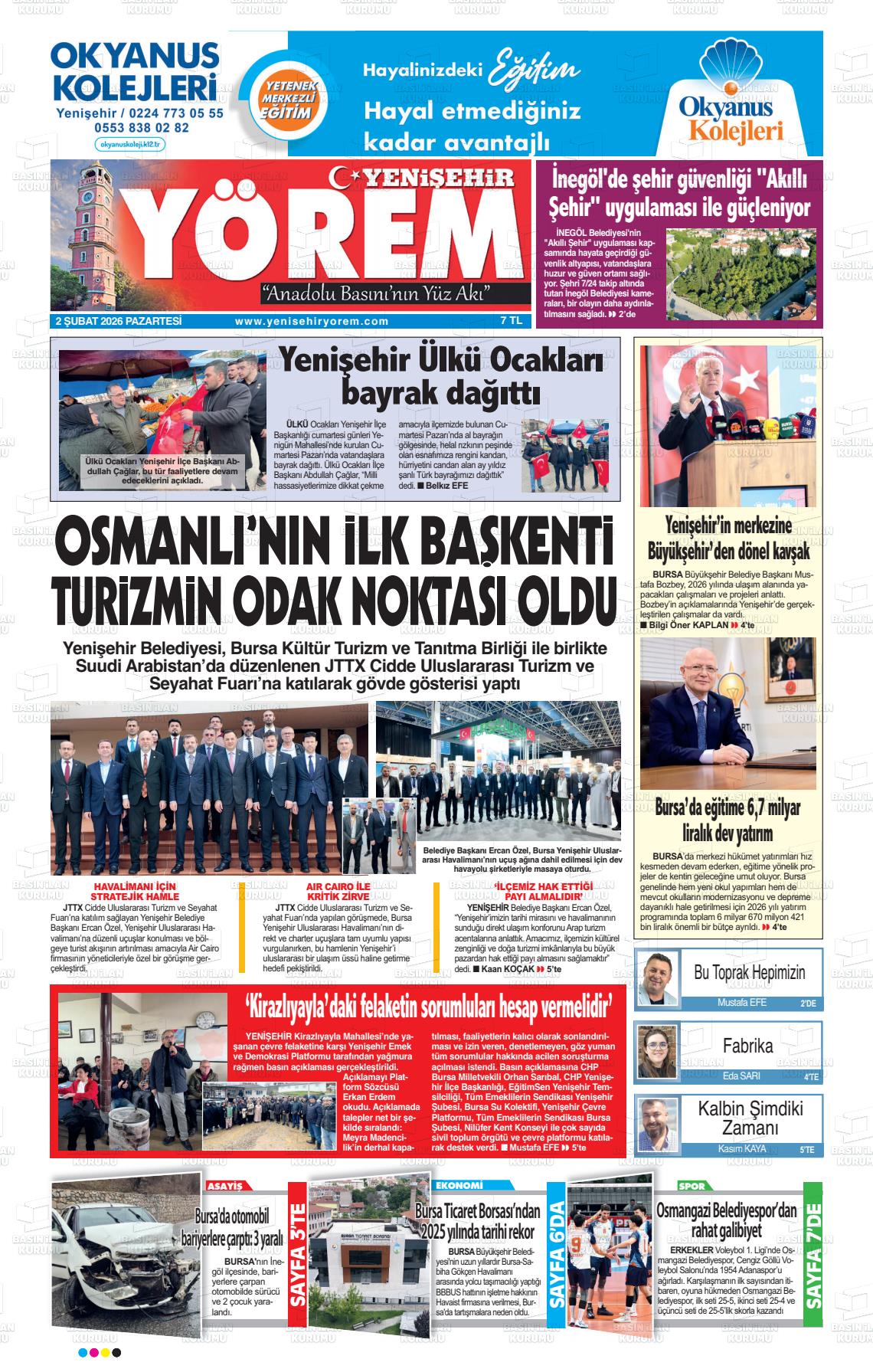 Bursa Yenisehiryorem 02.02.2026