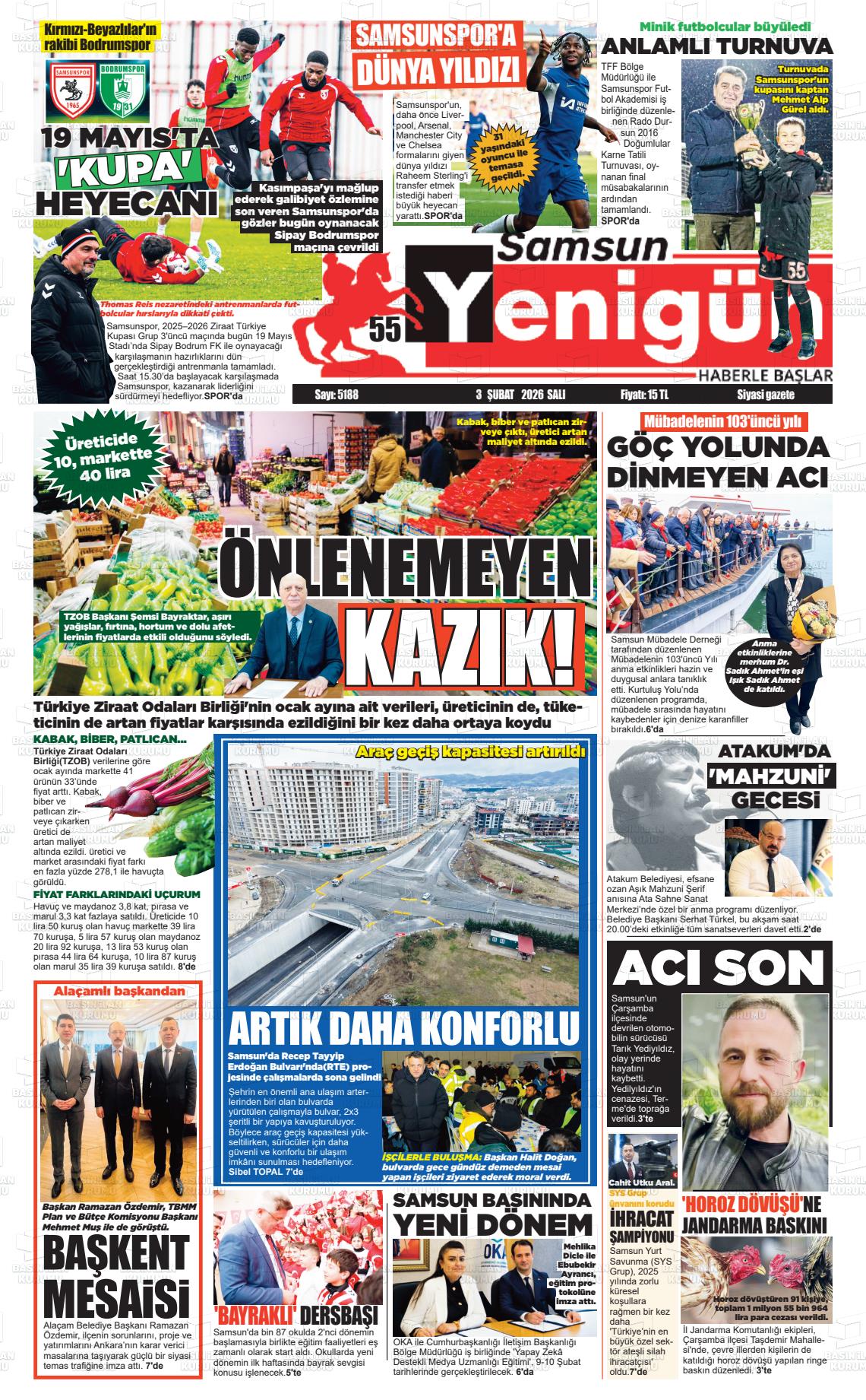 Samsun 55 Yenigun 03.02.2026