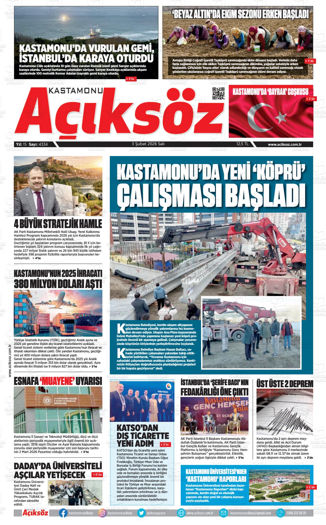 Kastamonu Aciksoz 03.02.2026