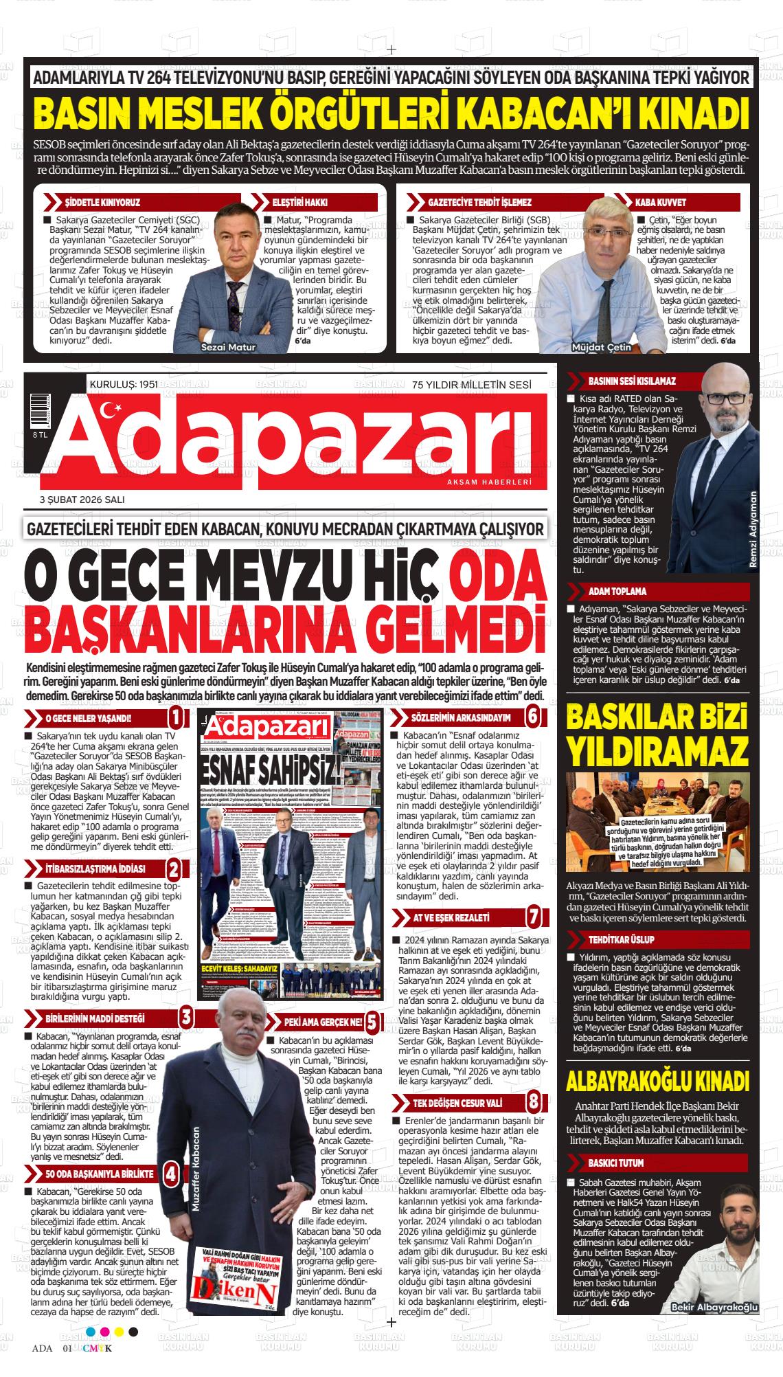 Sakarya Adapazariaksamhaberleri 03.02.2026