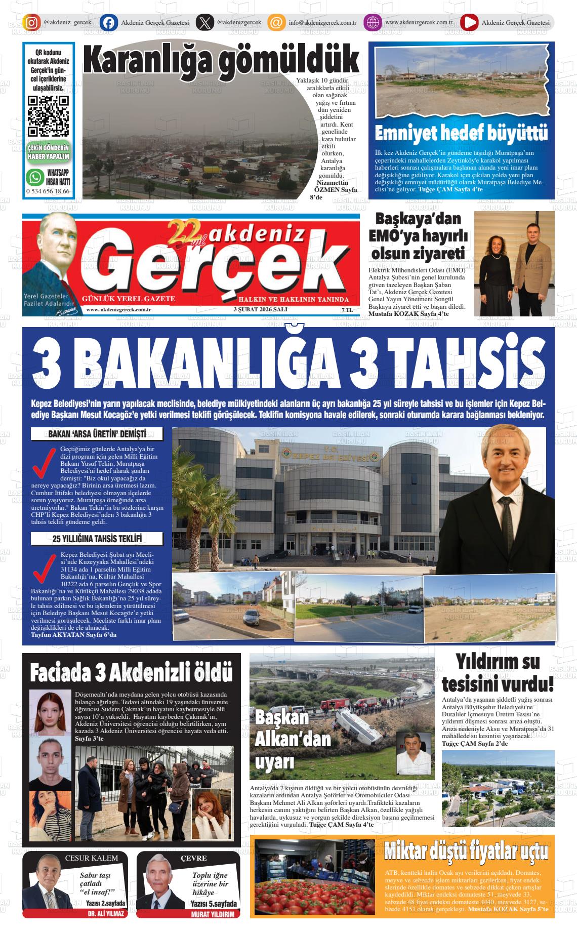 Antalya Akdenizgercek 03.02.2026