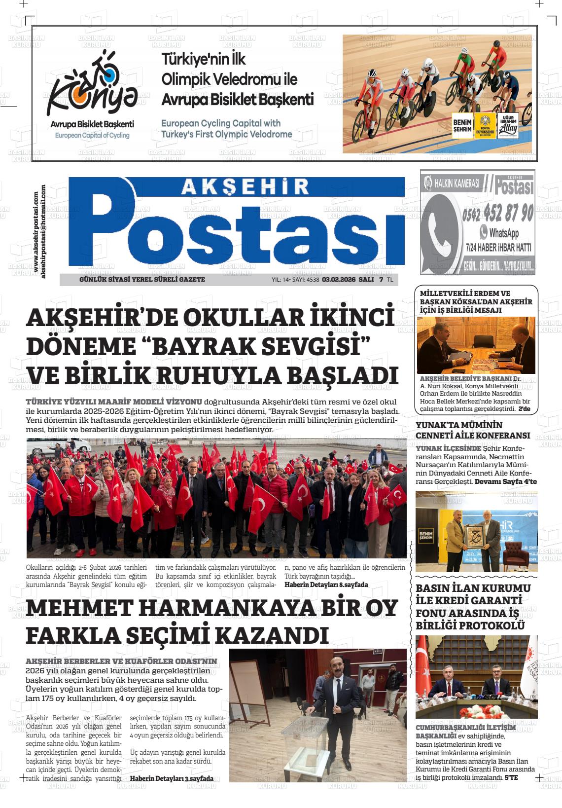 Konya Aksehirpostasi 03.02.2026