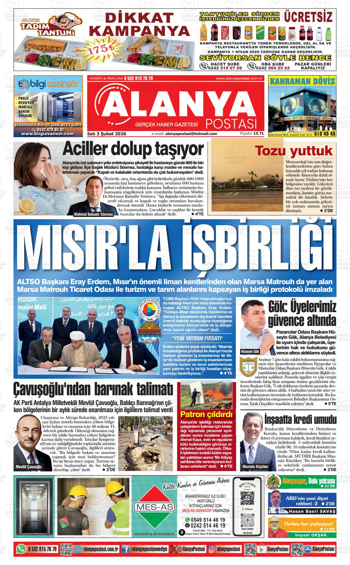 Antalya Alanyapostasi 03.02.2026