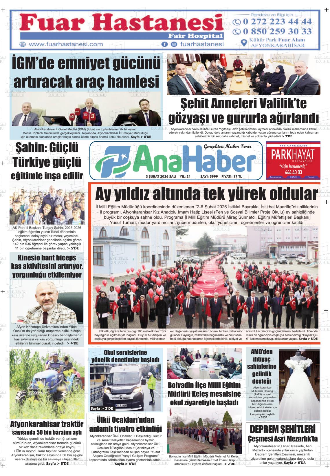 Afyonkarahisar Anahaber 03.02.2026