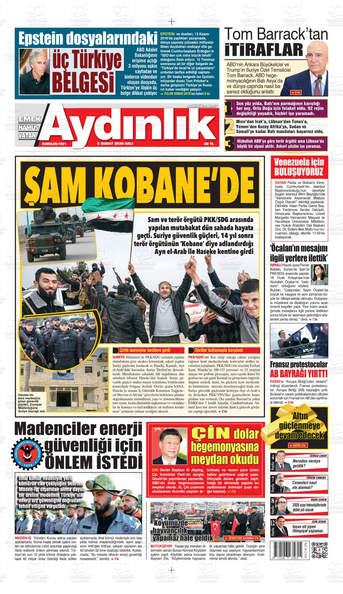 Istanbul Aydinlikvatanemeknamus 03.02.2026