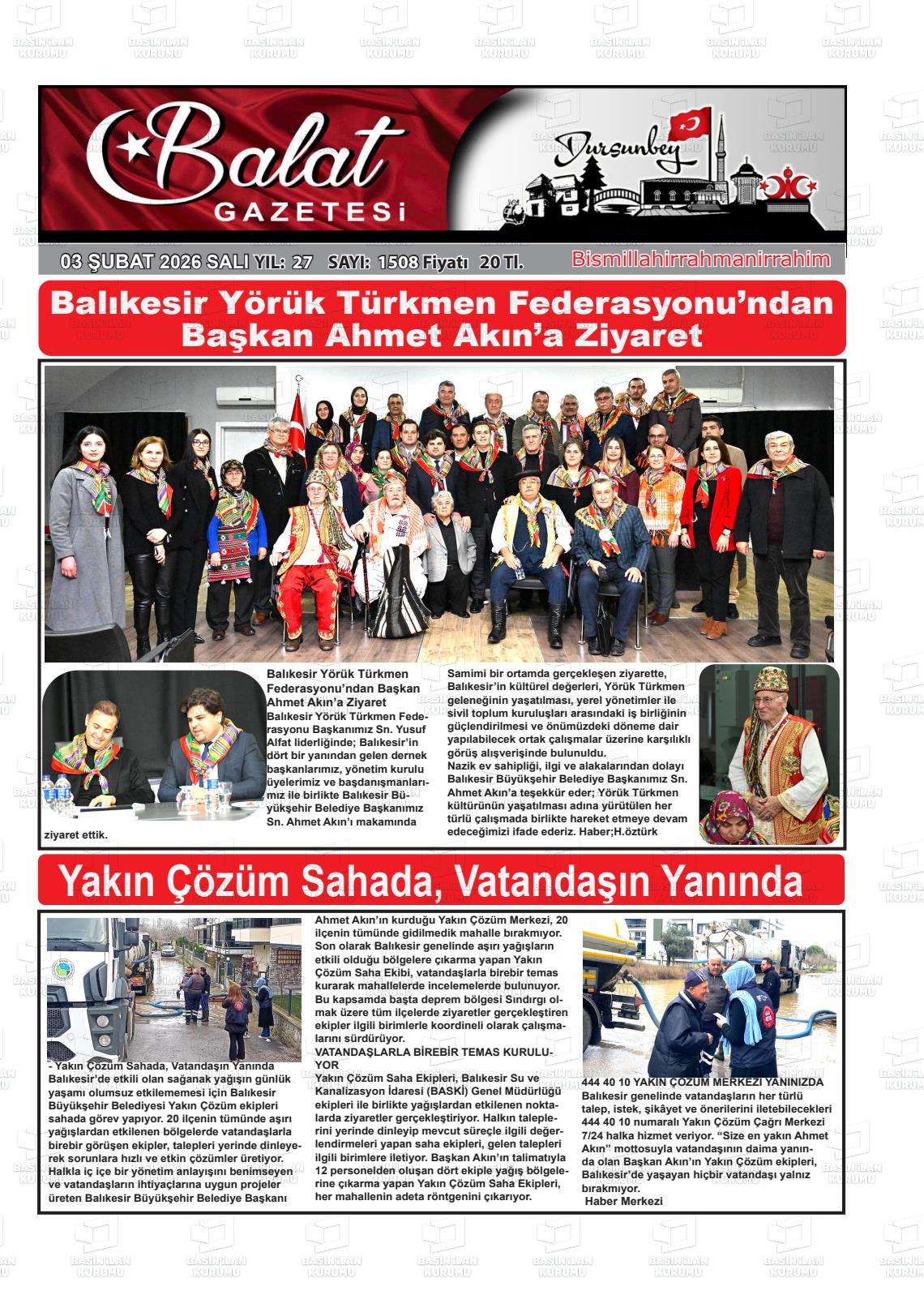 Balikesir Balat 03.02.2026