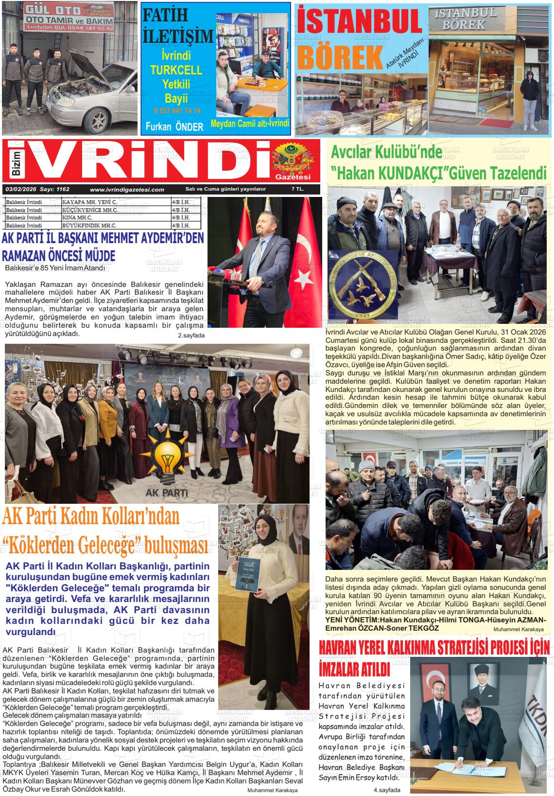 Balikesir Bizimivrindi 03.02.2026