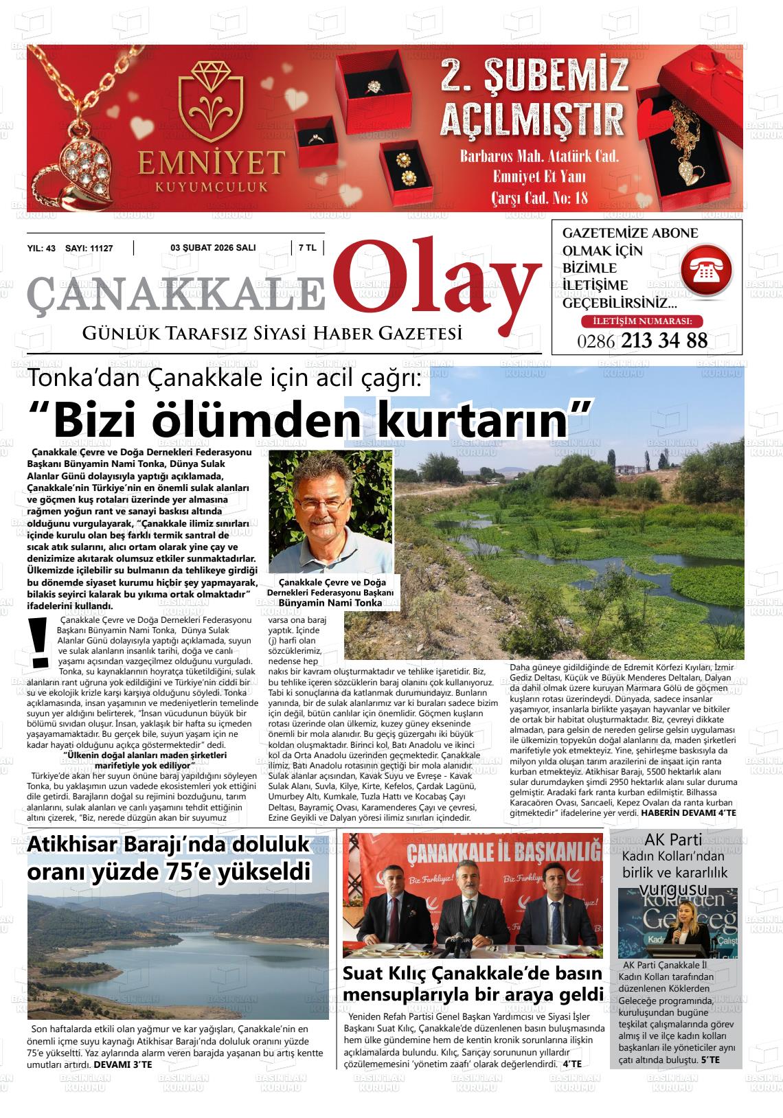 Canakkale Olay 03.02.2026