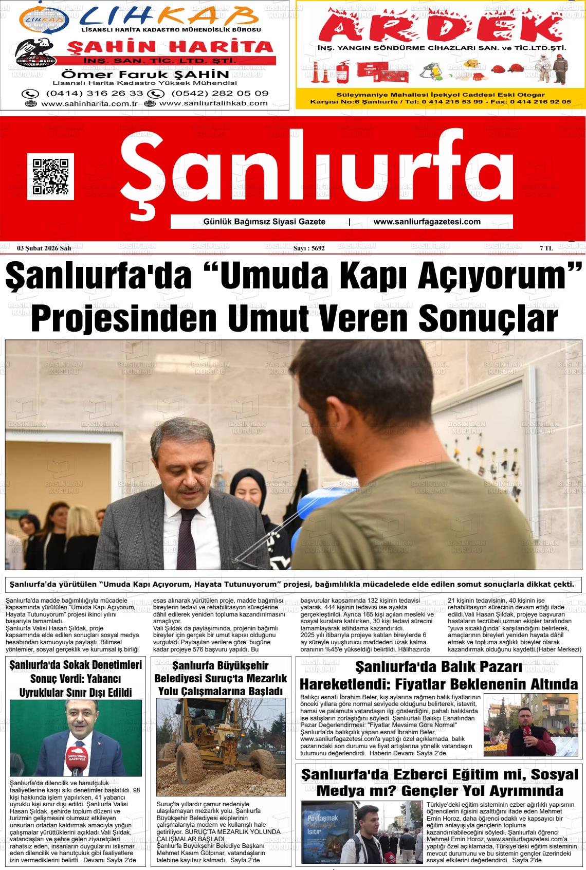 Sanliurfa Dunyadaveturkiyede 03.02.2026