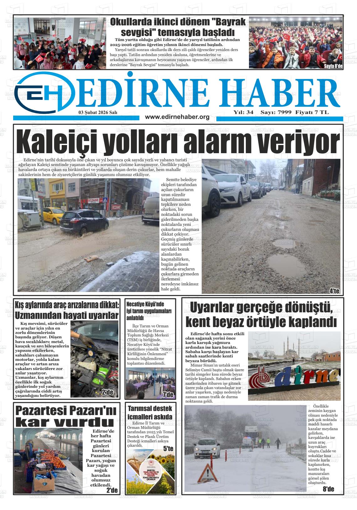 Edirne Haber 03.02.2026