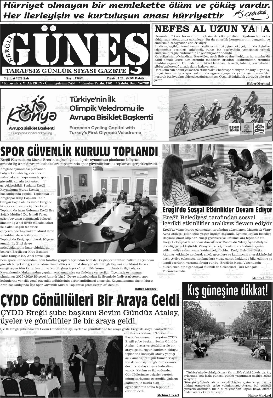 Konya Eregligunes 03.02.2026