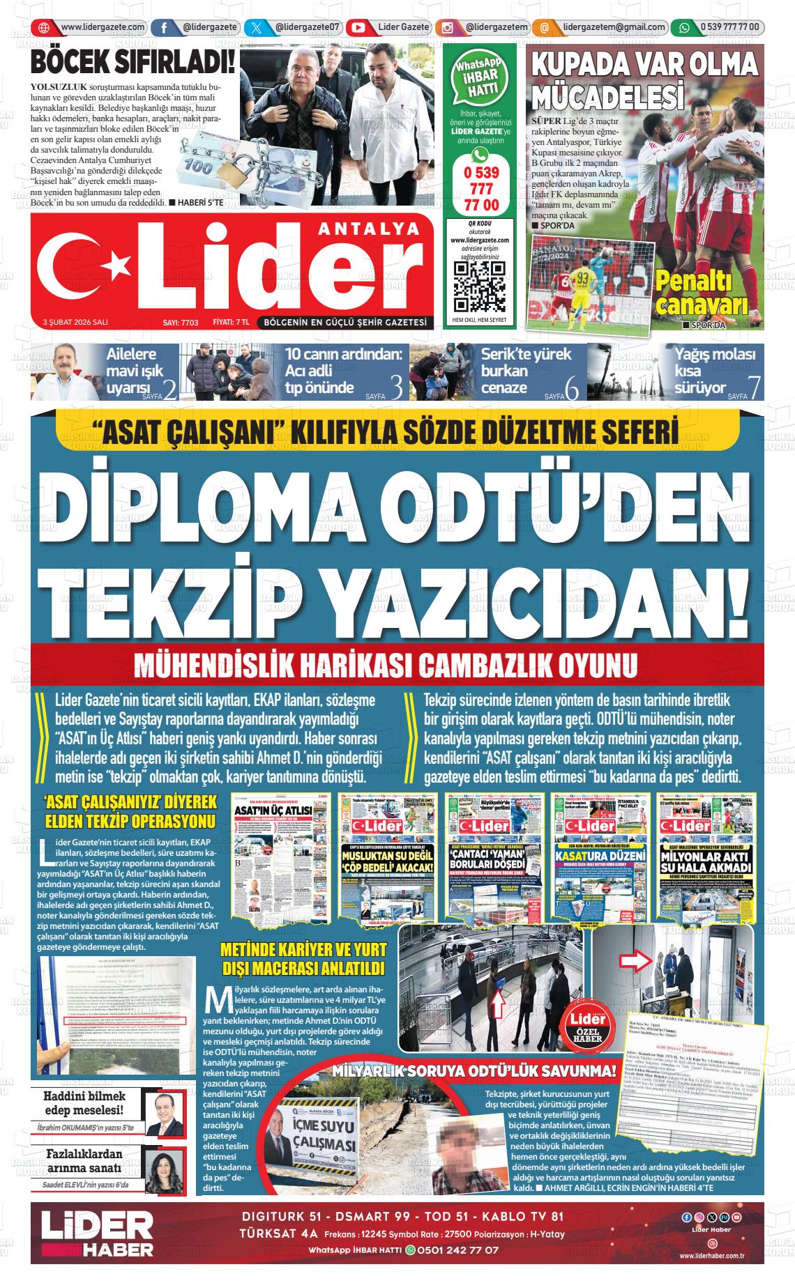 Antalya Gazetebir 03.02.2026