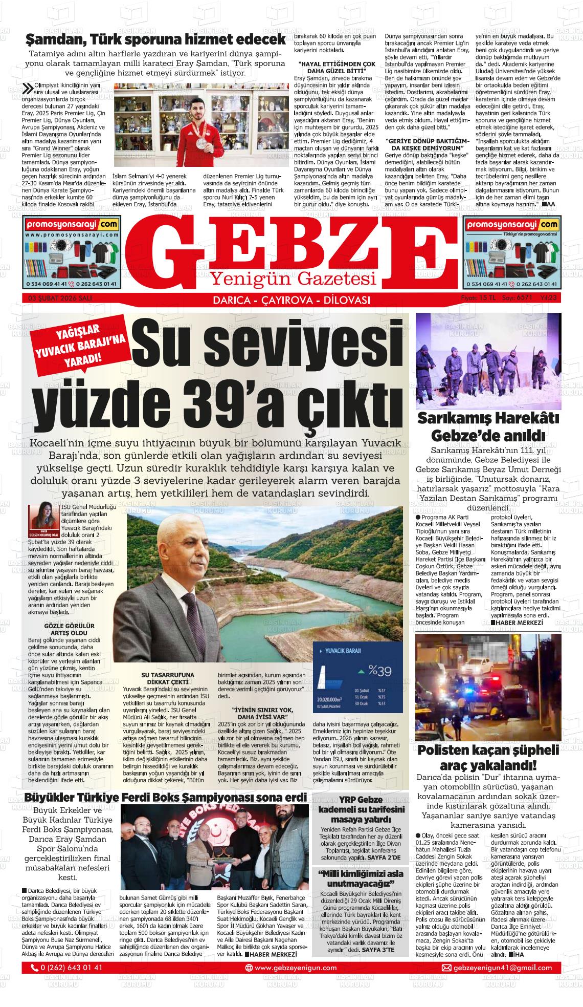 Kocaeli Gebzeyenigun 03.02.2026