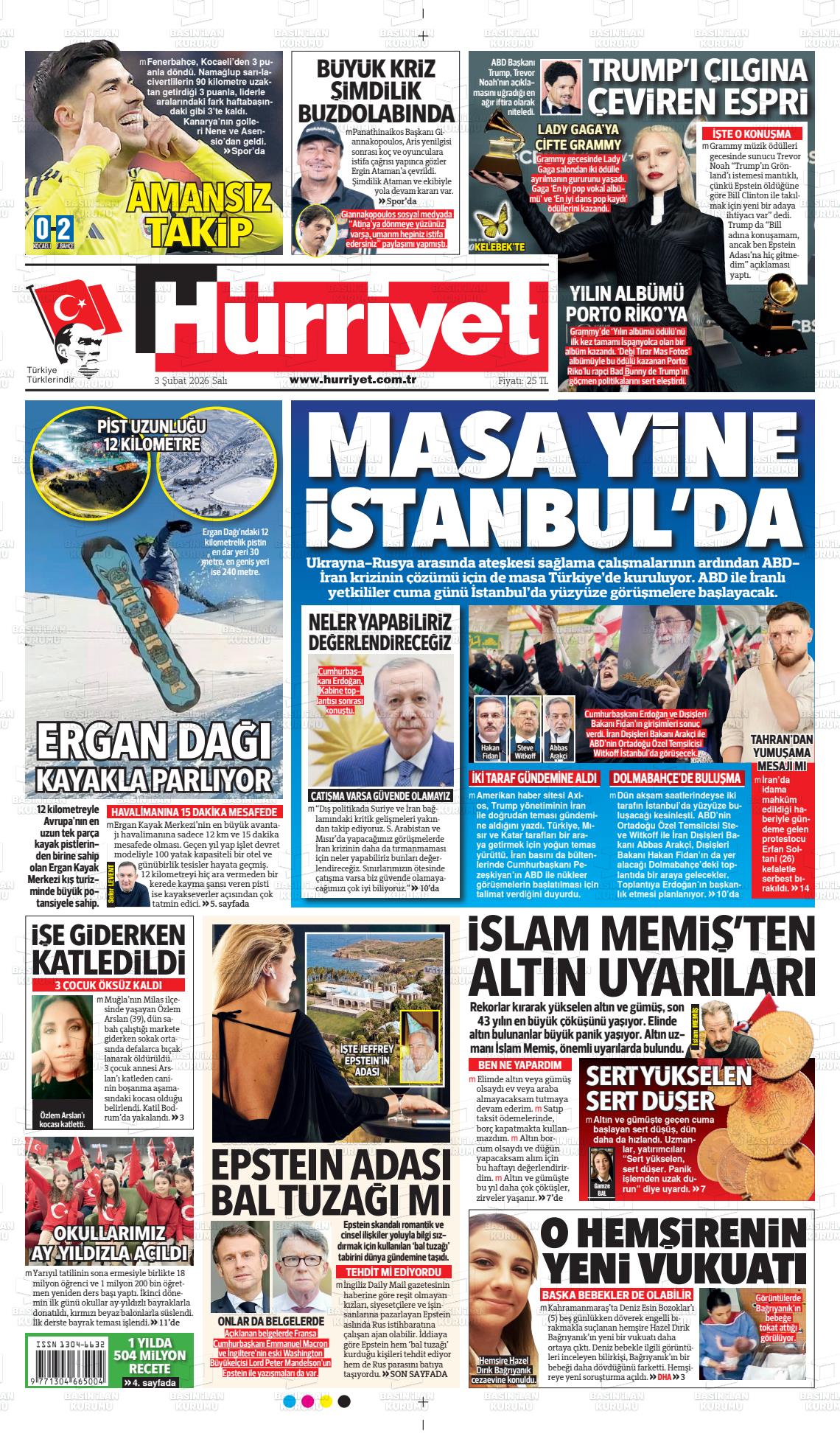Hürriyet Gazetesi 03.02.2026