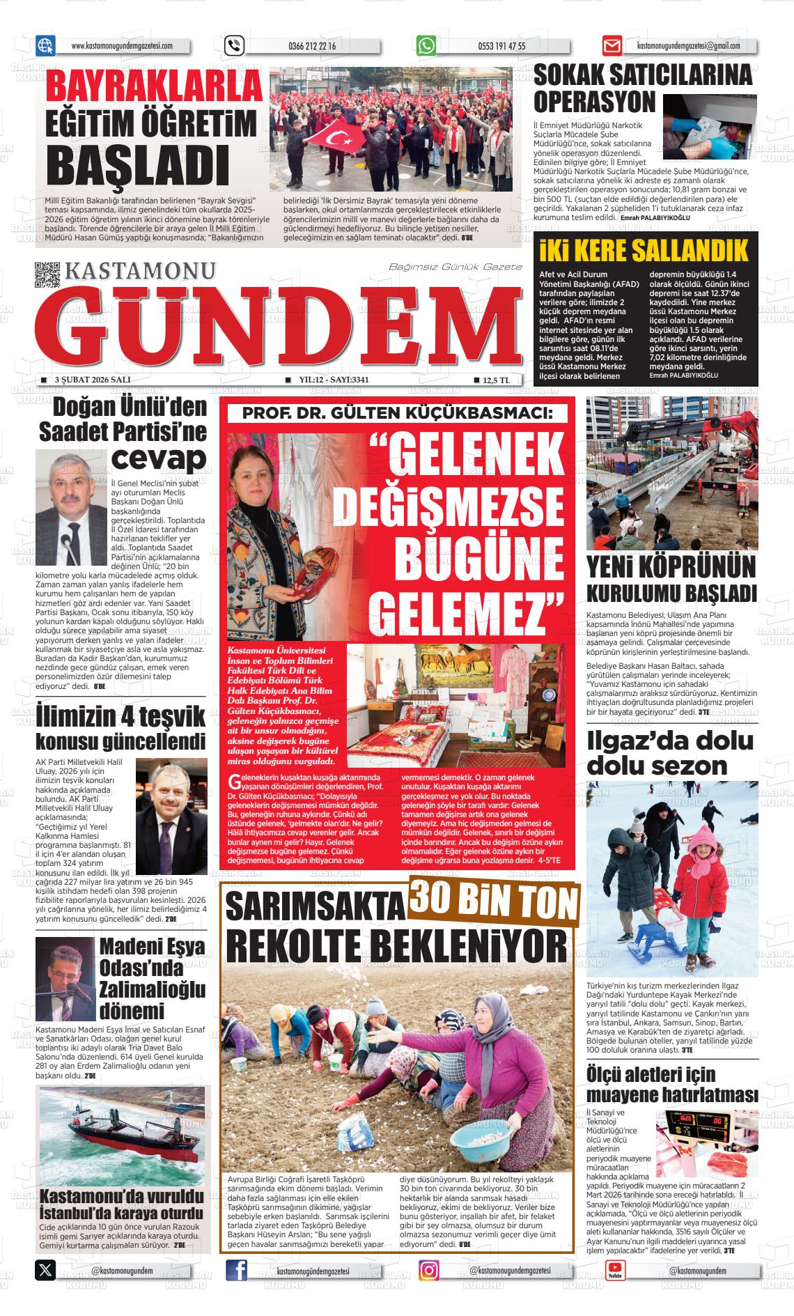 Kastamonu Gundem 03.02.2026