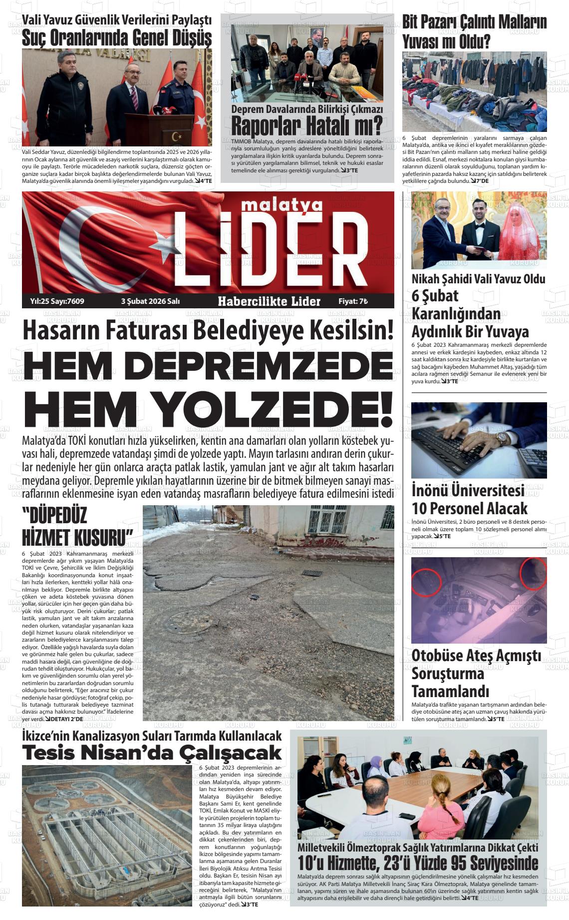 Malatya Sonsoz 03.02.2026