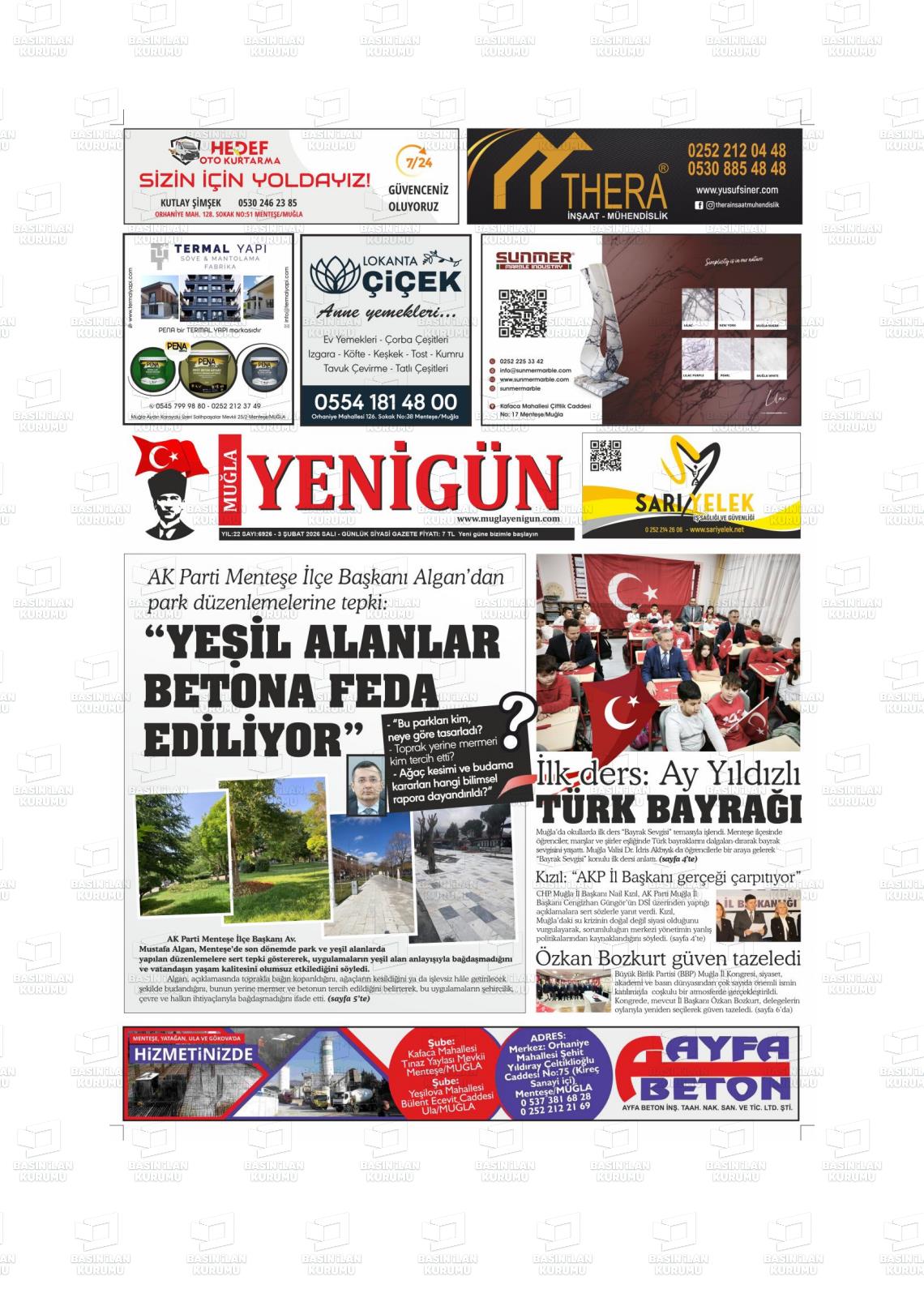 Mugla Yenigun 03.02.2026