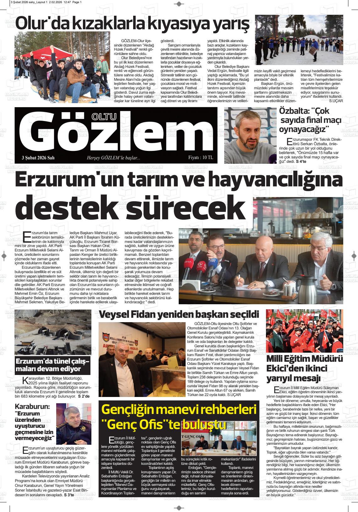 Erzurum Oltugozlem 03.02.2026