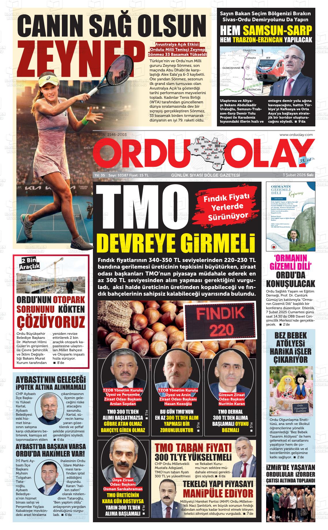Ordu Olay 03.02.2026