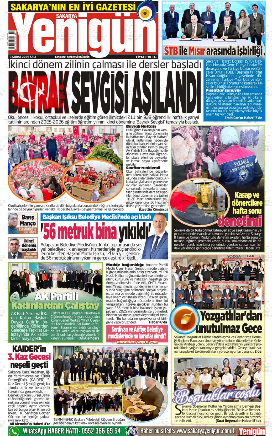 Sakarya Yenigun 03.02.2026