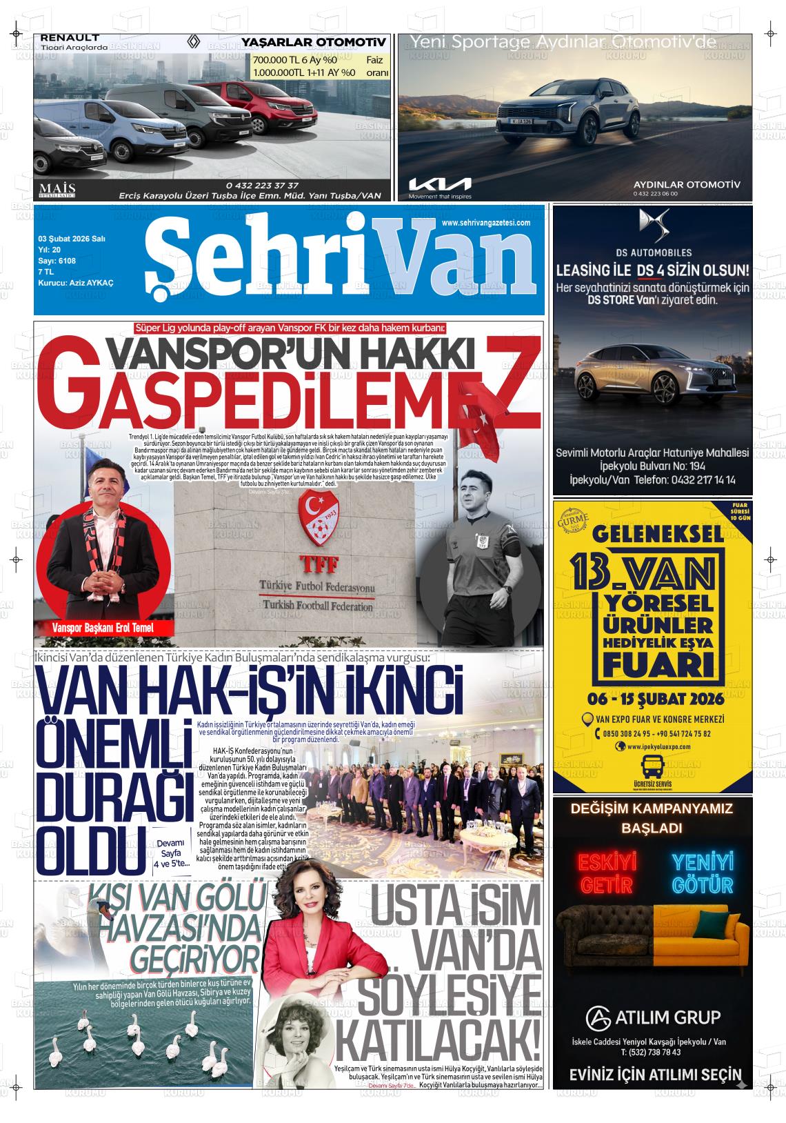 Van Sehri 03.02.2026