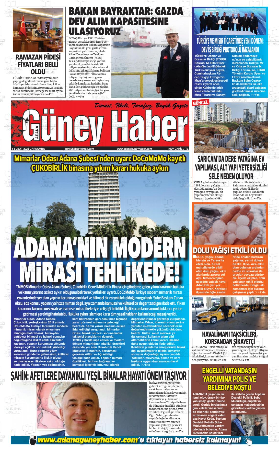 Adana Guneyhaber 04.02.2026