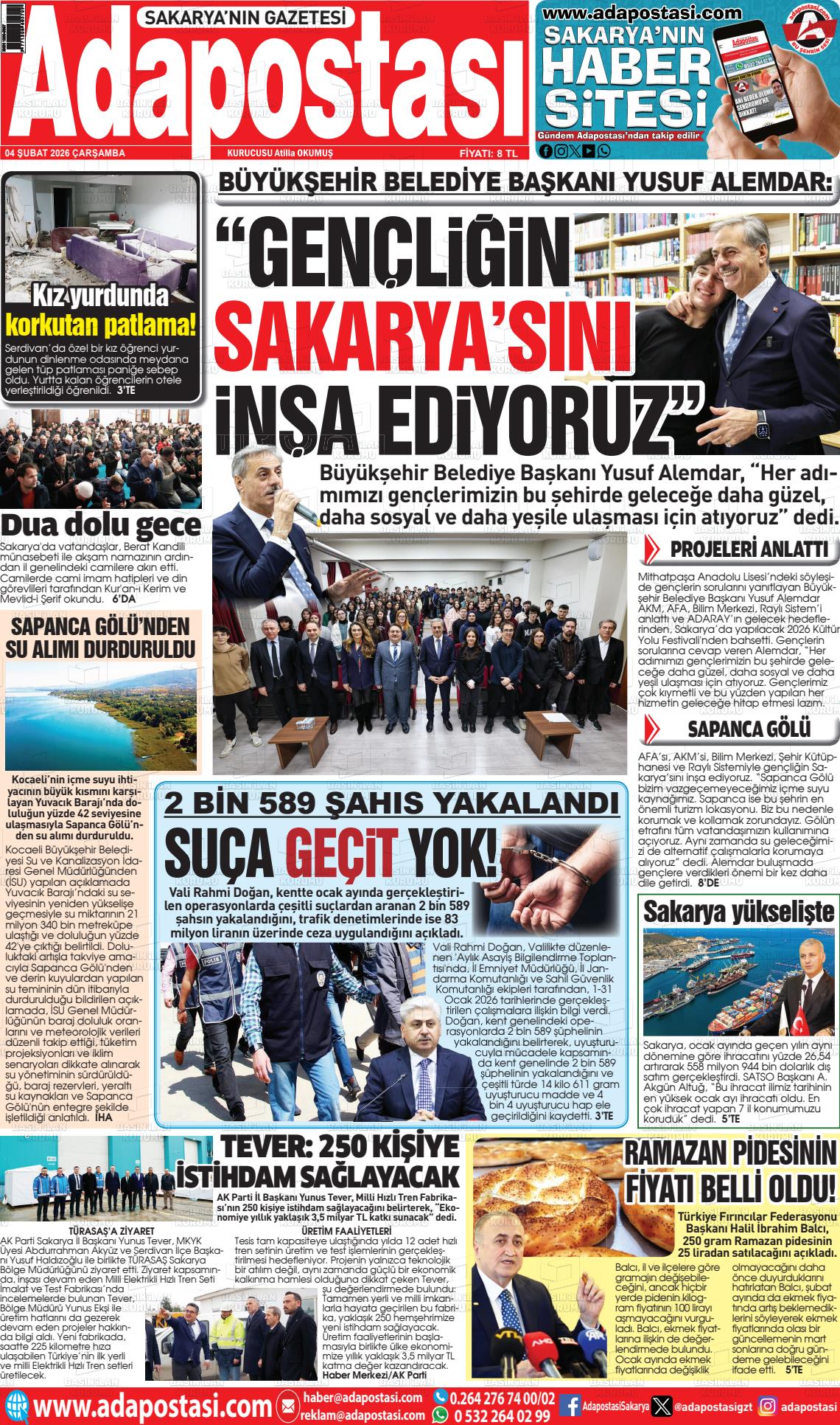 Sakarya Adapostasi 04.02.2026