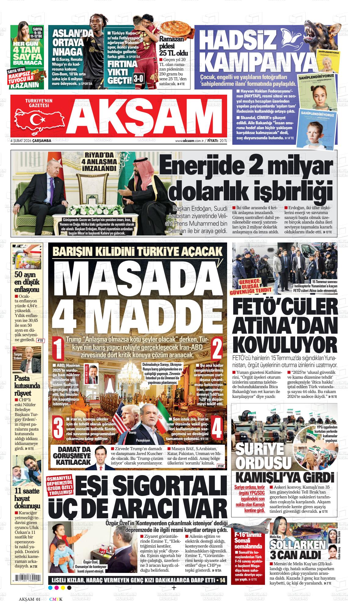 Akşam Gazetesi 04.02.2026