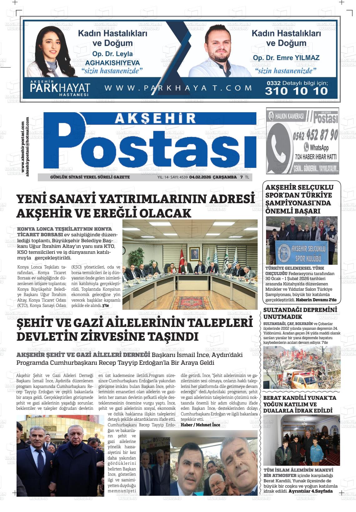 Konya Aksehirpostasi 04.02.2026