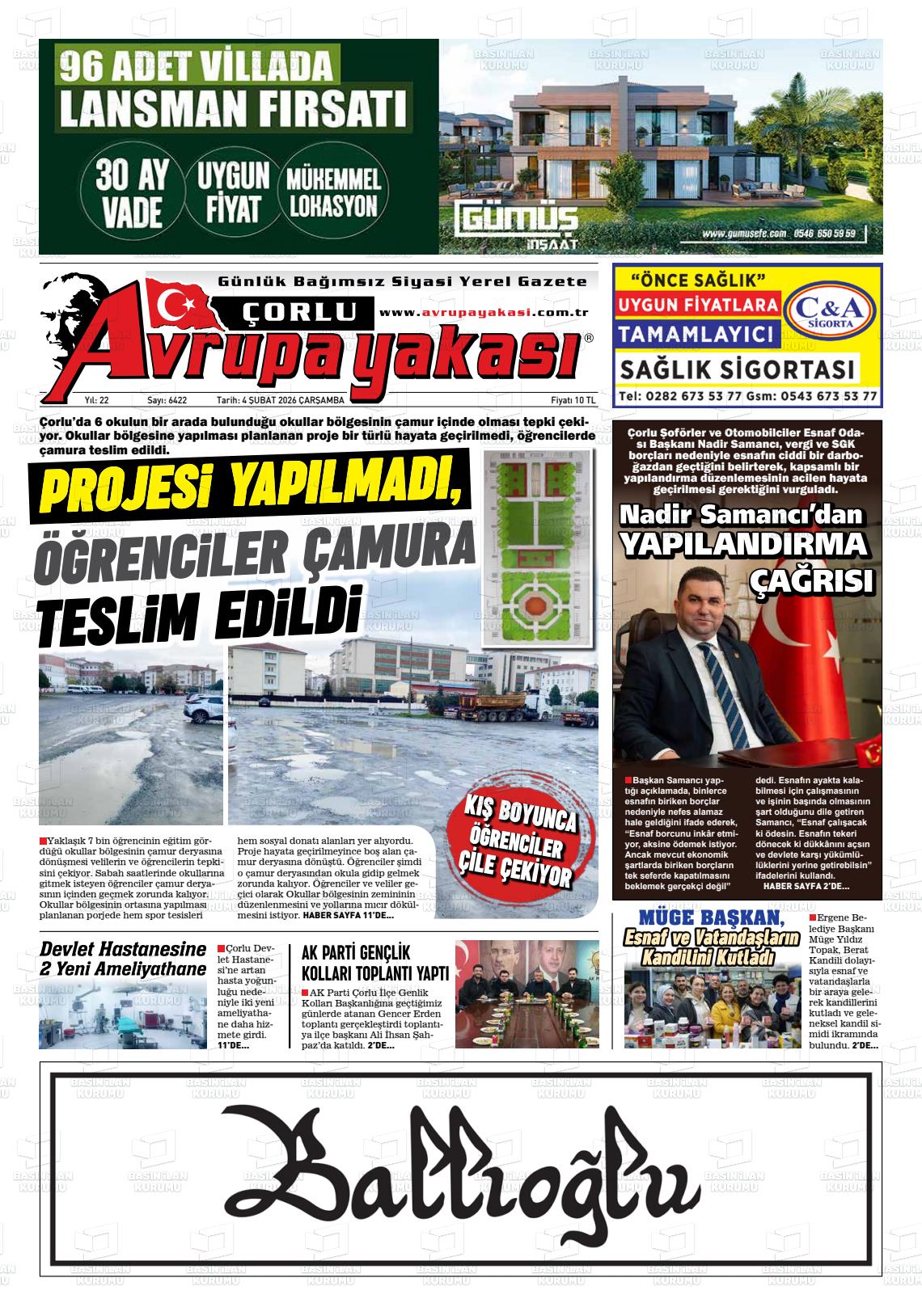 Tekirdag Avrupayakasi 04.02.2026