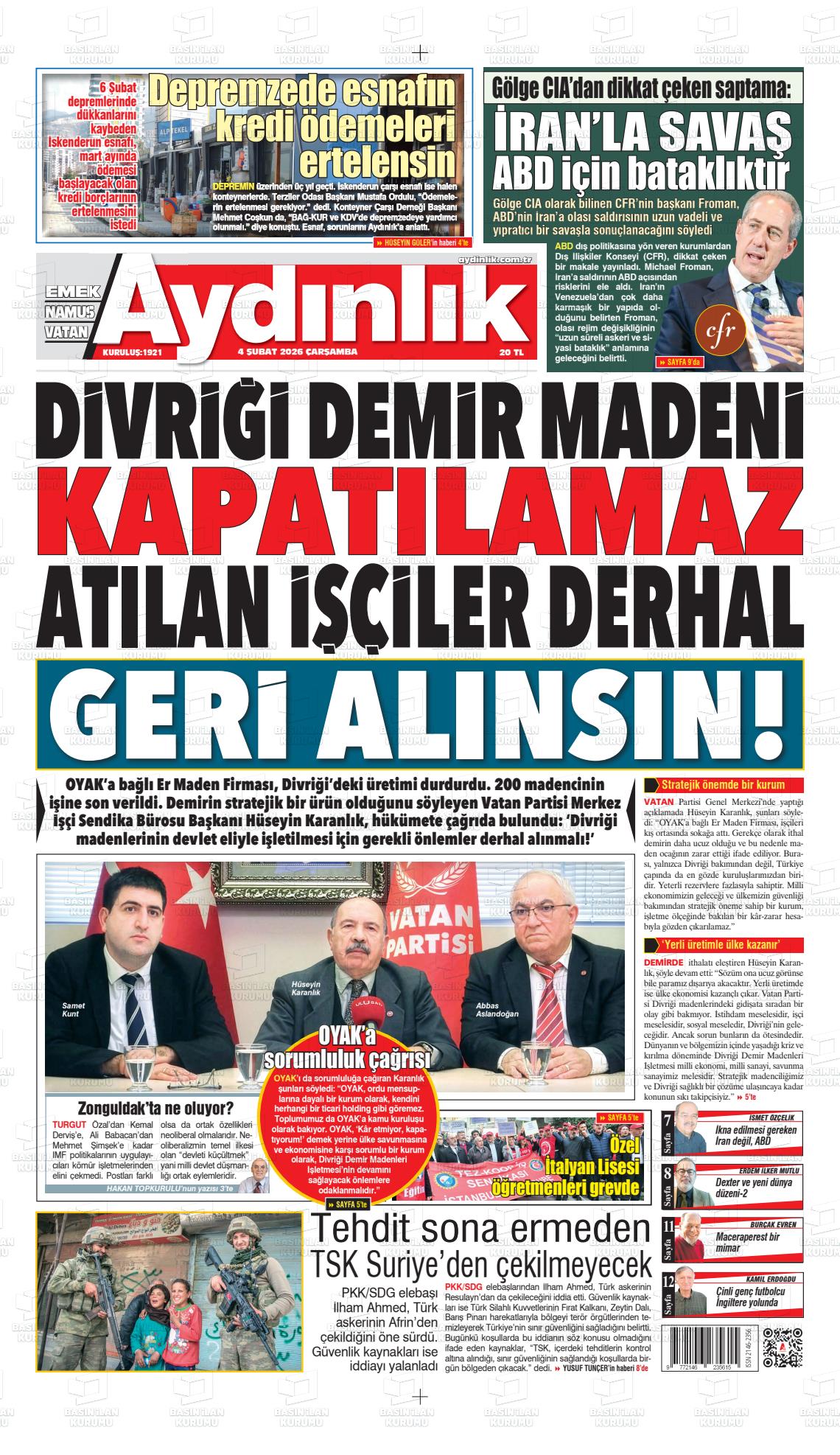 Istanbul Aydinlikvatanemeknamus 04.02.2026