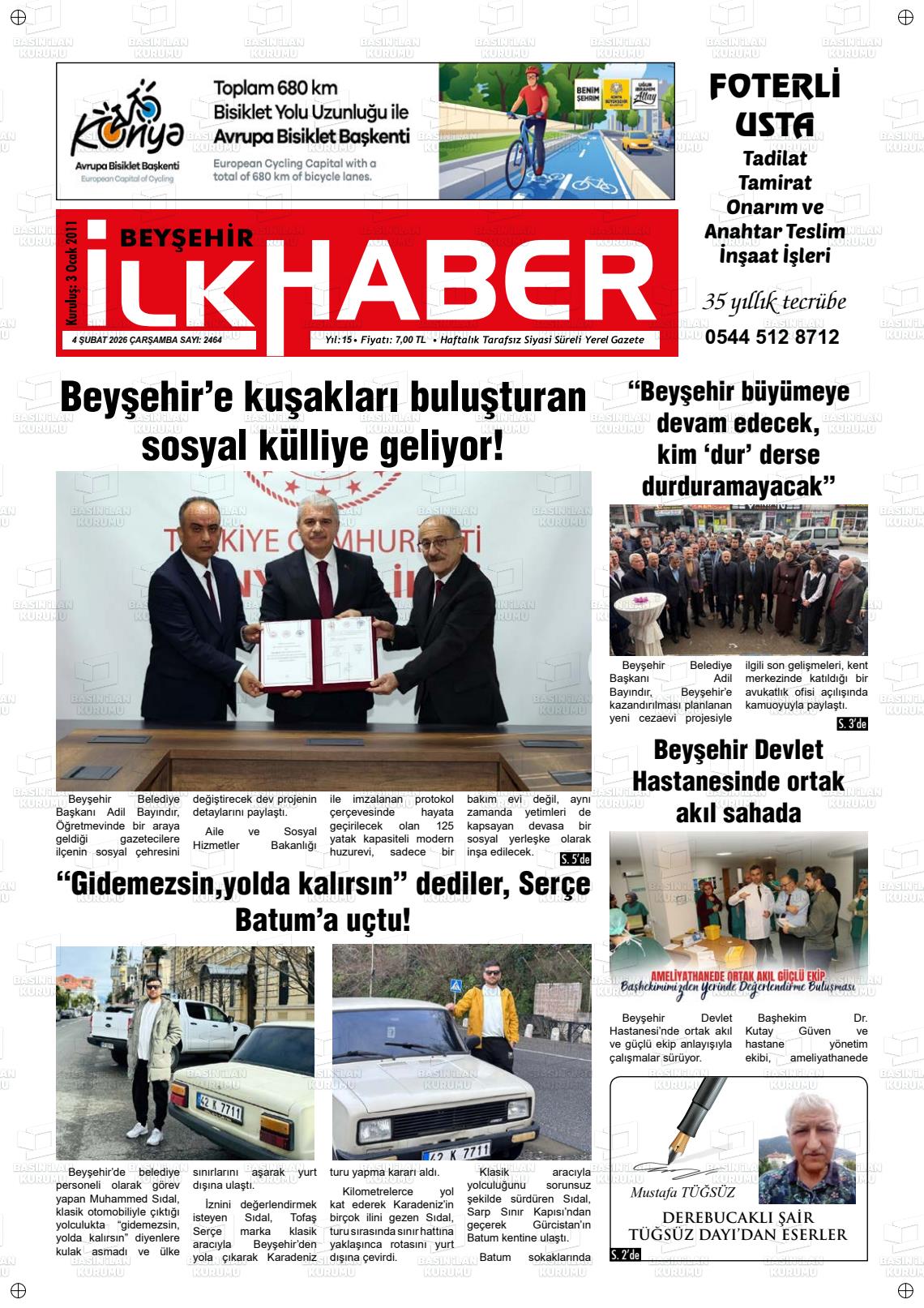 Konya Beysehirilkhaber 04.02.2026