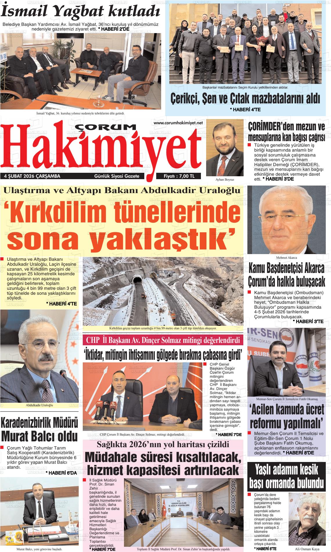 Corum Hakimiyet 04.02.2026