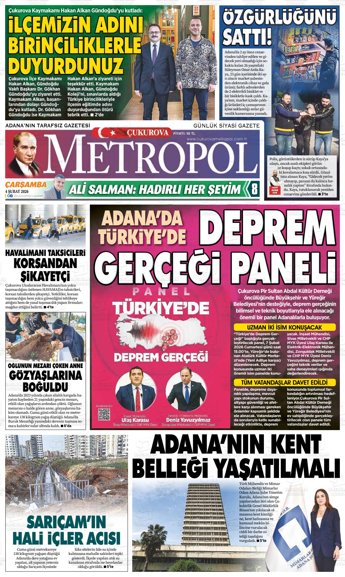 Adana Cukurovametropol 04.02.2026