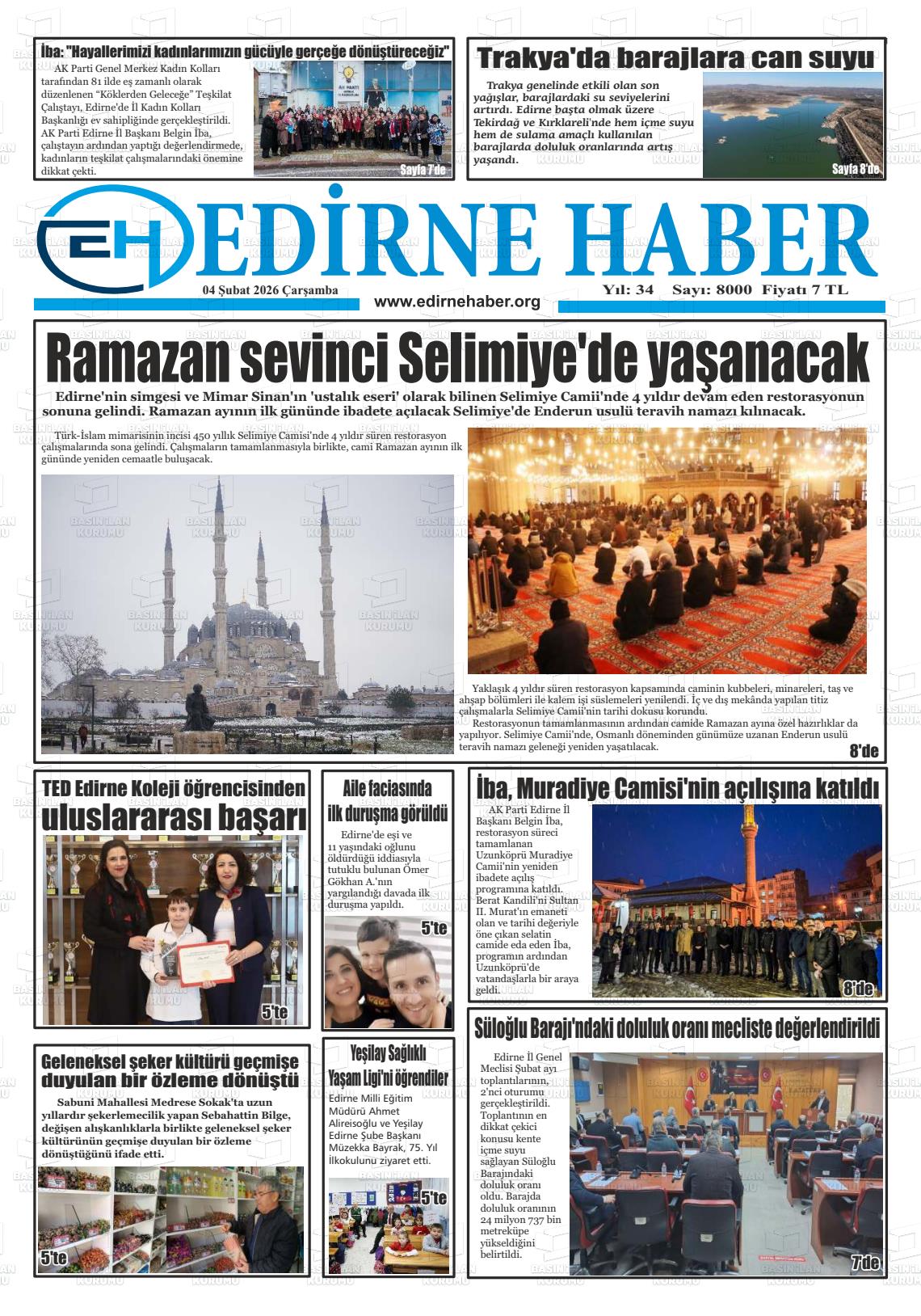 Edirne Haber 04.02.2026