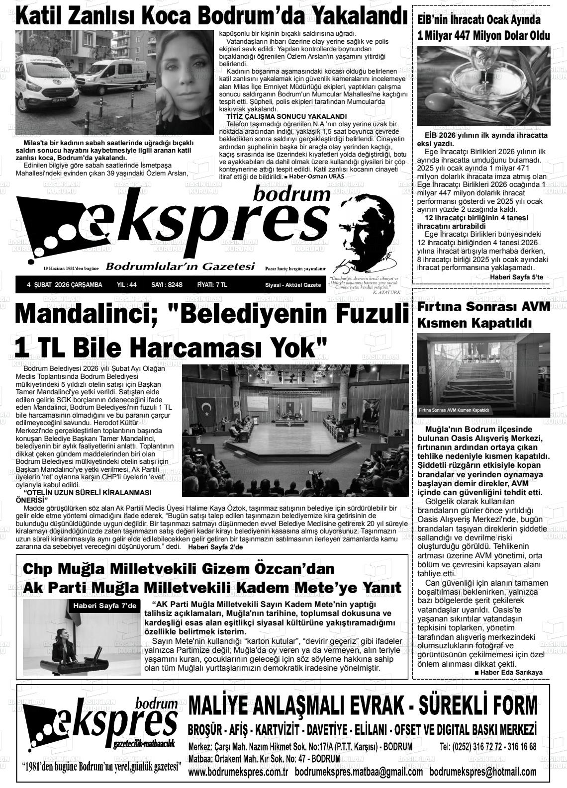 Mugla Ekspresbodrum 04.02.2026