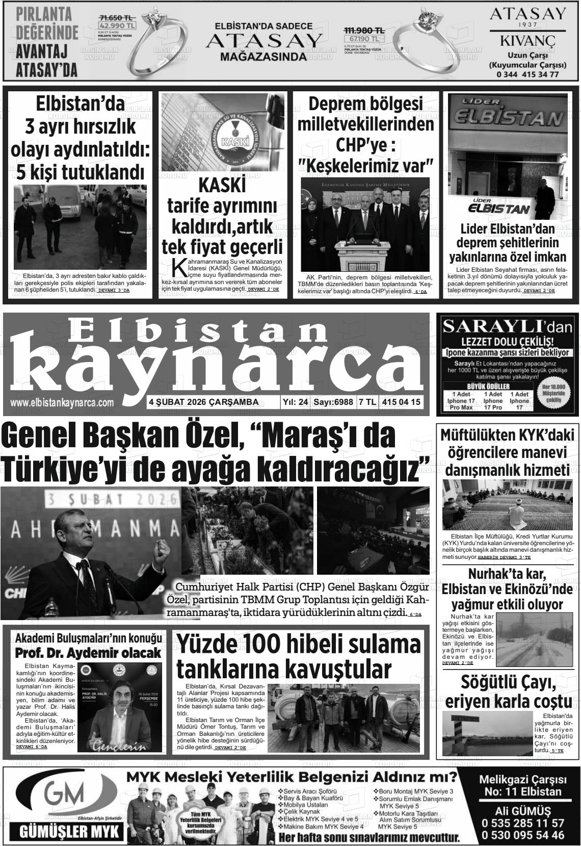 Kahramanmaras Elbistankaynarca 04.02.2026