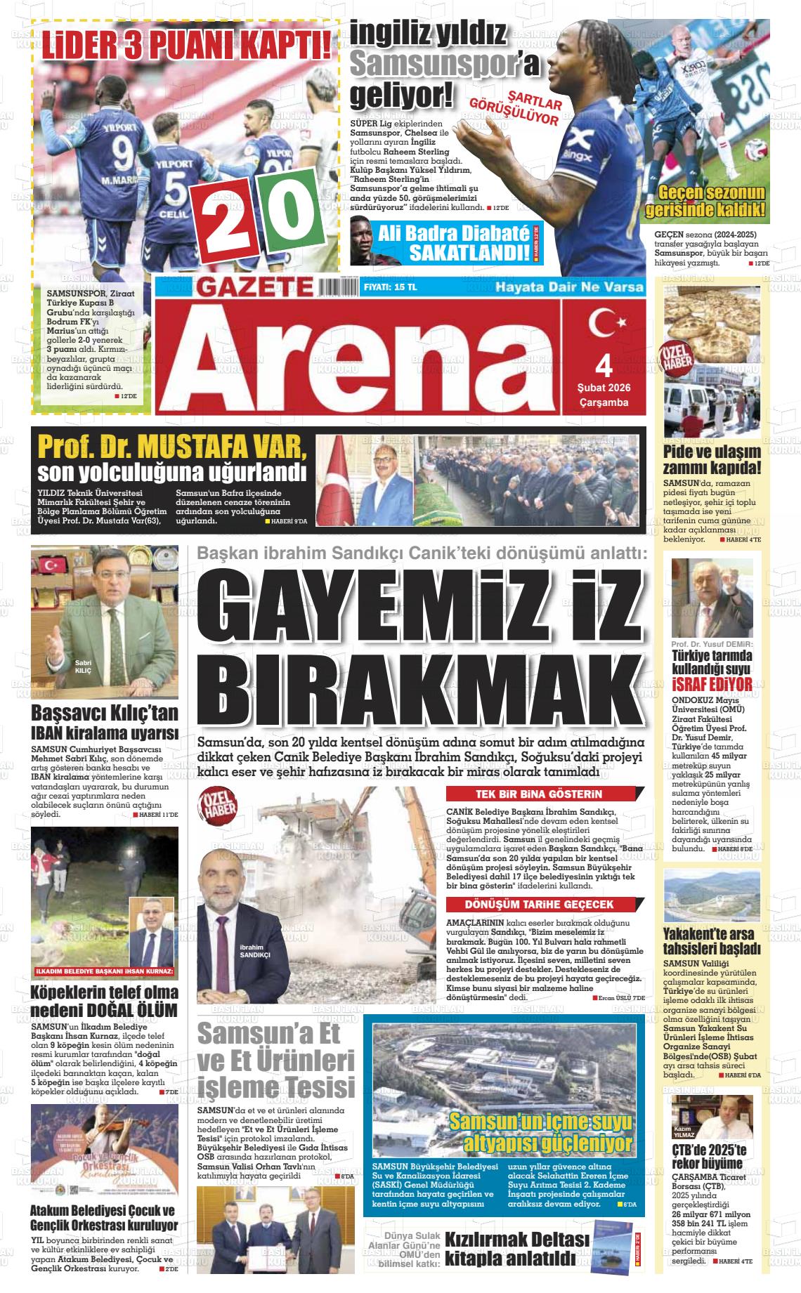 Samsun Gazetearena 04.02.2026