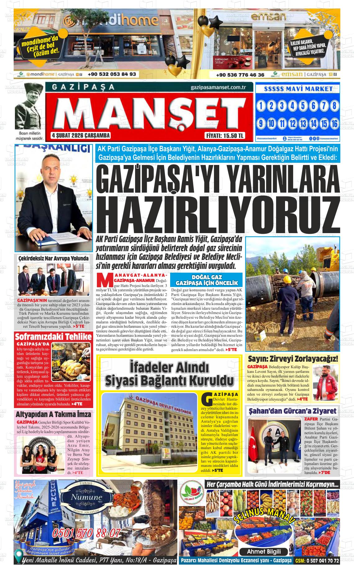 Antalya Gazipasamanset 04.02.2026