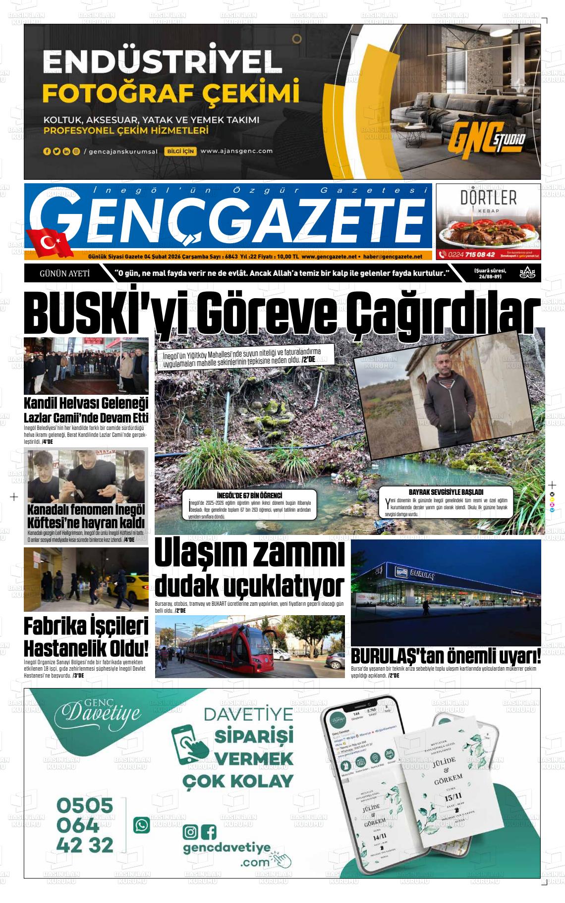 Bursa Gencgazete 04.02.2026