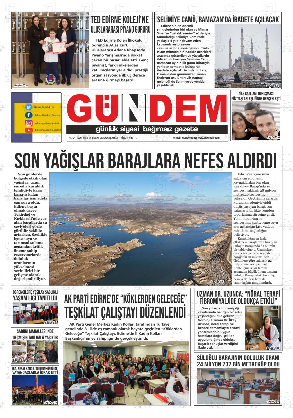 Edirne Gundem 04.02.2026