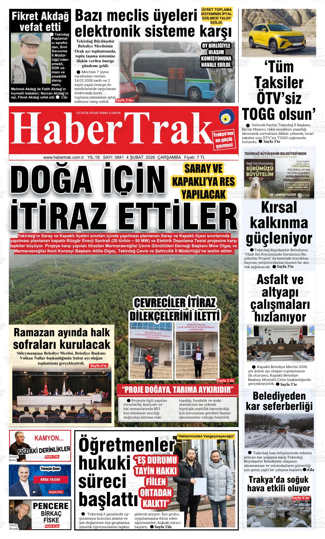 Tekirdag Habertrak 04.02.2026