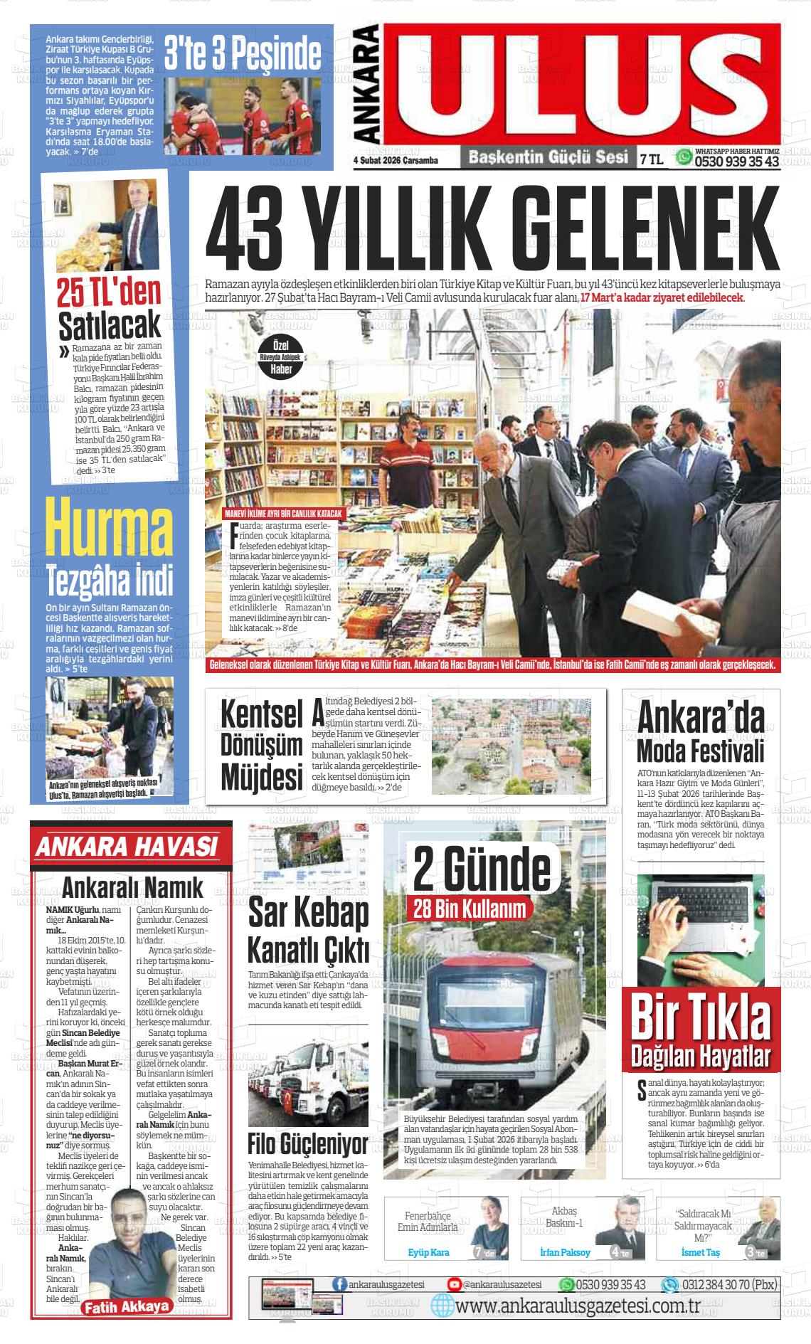 Ankara Habervaktim 04.02.2026