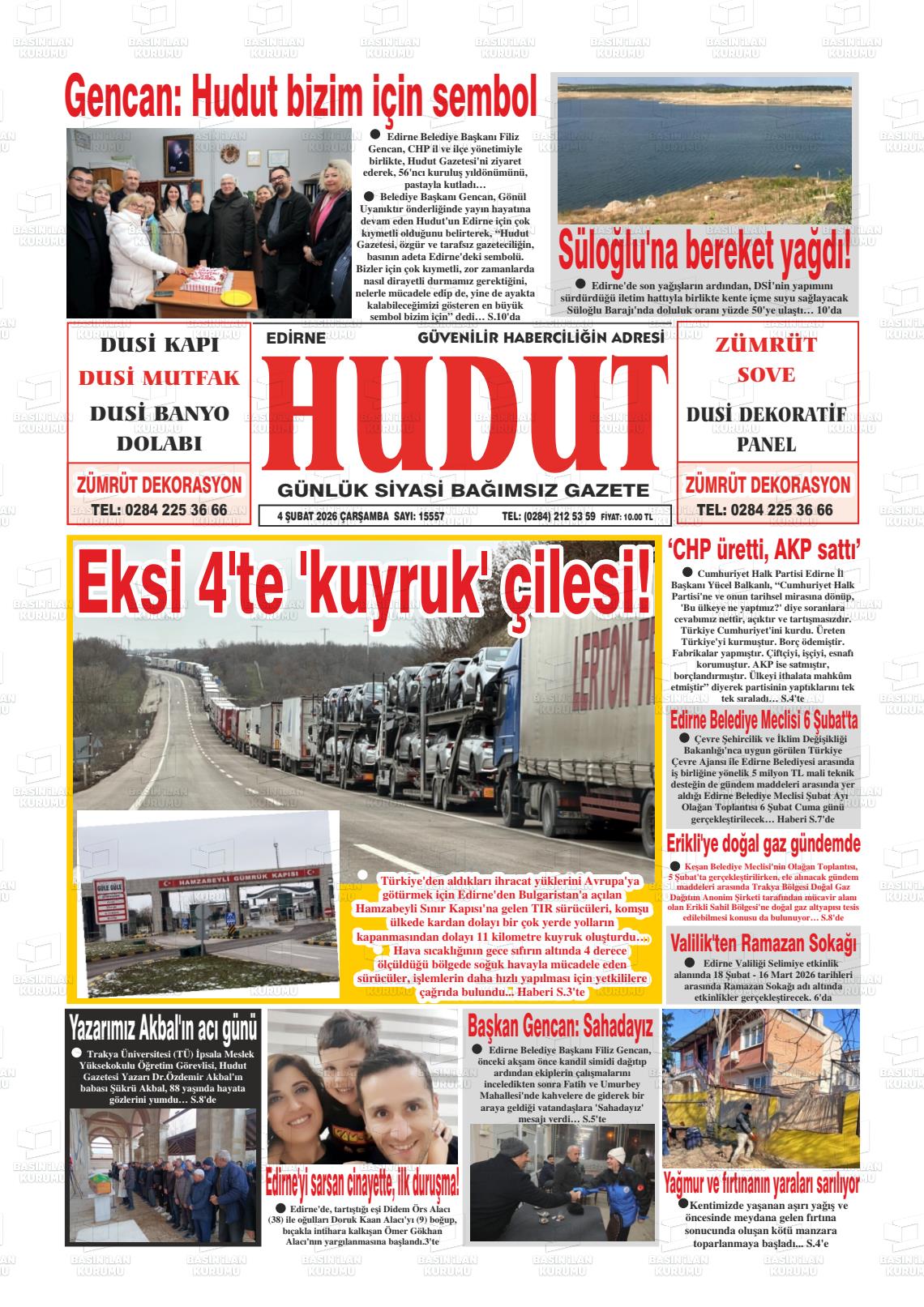 Edirne Hudut 04.02.2026