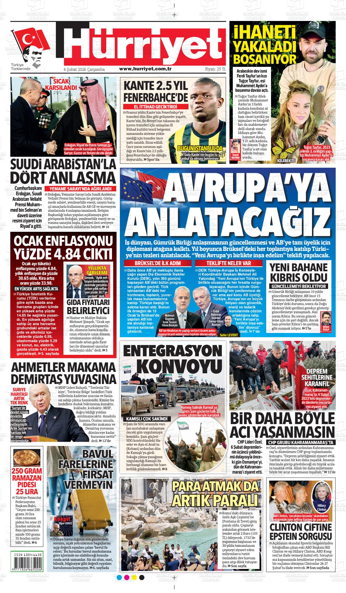 Hürriyet Gazetesi 04.02.2026